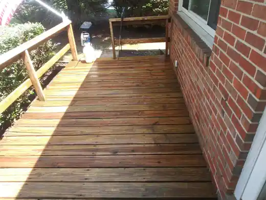 The same deck after washing